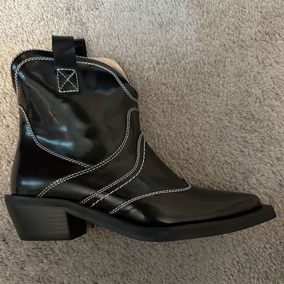 Easyfox Black Western Ankle Cowboy Boots Women’s Size 7.5 - Picture 2 of 7